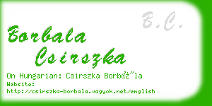 borbala csirszka business card